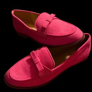 J. Crew Fuchsia Suede Loafers